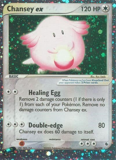 Chansey ex Ruby and Sapphire Pokemon card