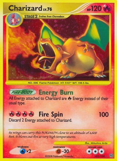 Charizard Stormfront Pokemon card