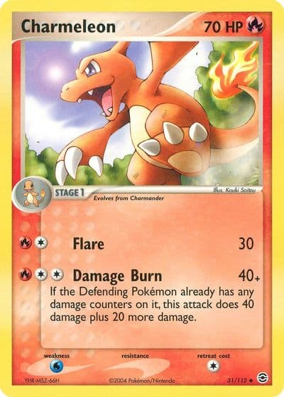 Charmeleon FireRed & LeafGreen Pokemon card