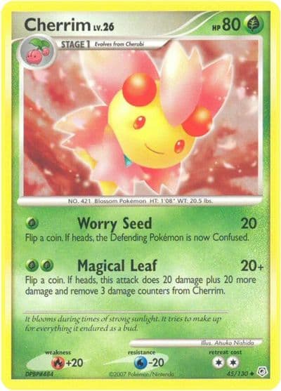 Cherrim Diamond and Pearl Pokemon card