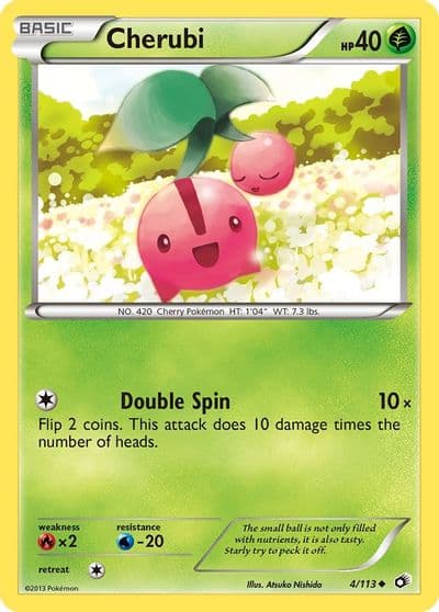 Cherubi Legendary Treasures Pokemon card