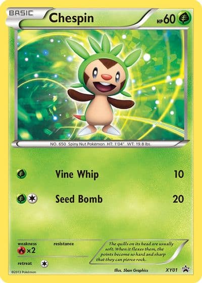 Chespin First Partner Pack Pokemon card