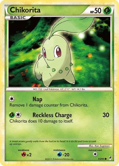 Chikorita Call of Legends Pokemon card