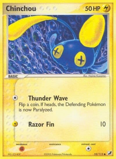 Chinchou Unseen Forces Pokemon card