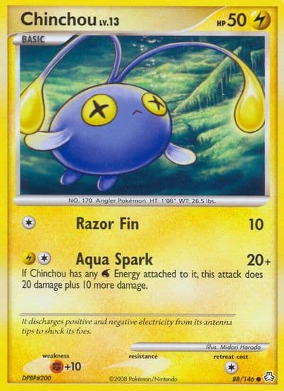 Chinchou (88) Legends Awakened Pokemon card