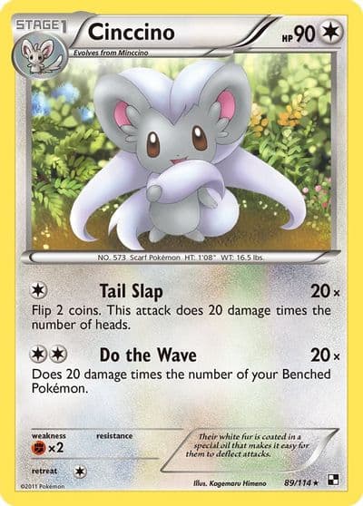 Cinccino Black and White Pokemon card