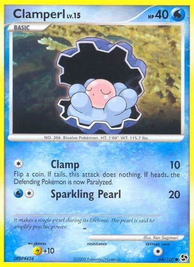 Clamperl Great Encounters Pokemon card