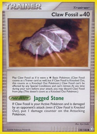 Claw Fossil Legends Awakened Pokemon card