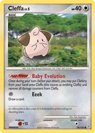 Cleffa Diamond and Pearl Pokemon card