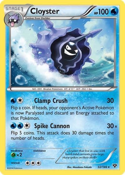 Cloyster XY Base Set Pokemon card