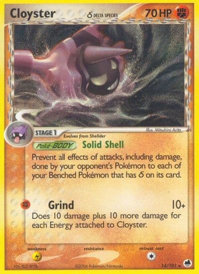 Cloyster (Delta Species) Dragon Frontiers Pokemon card