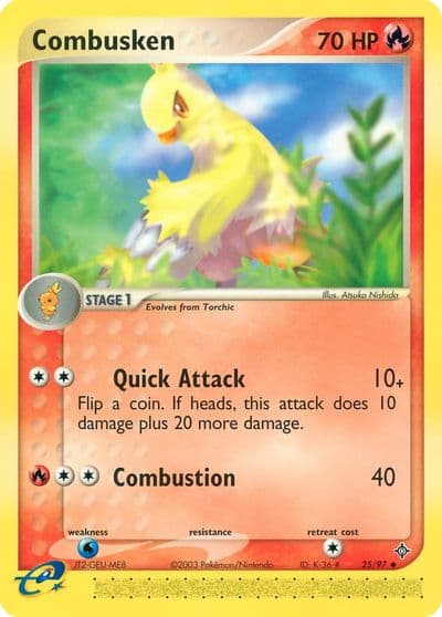 Combusken Dragon Pokemon card