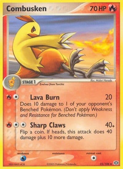 Combusken Emerald Pokemon card