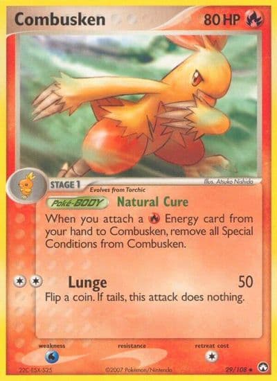Combusken Power Keepers Pokemon card