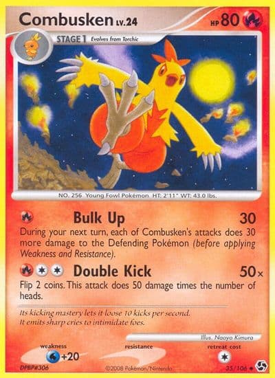 Combusken Great Encounters Pokemon card