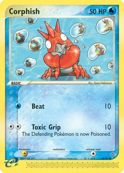 Corphish Dragon Pokemon card