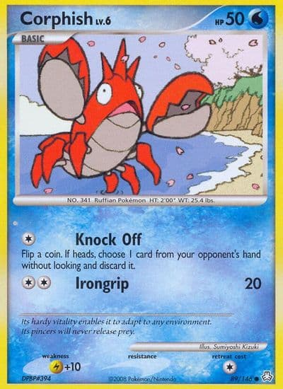 Corphish Legends Awakened Pokemon card