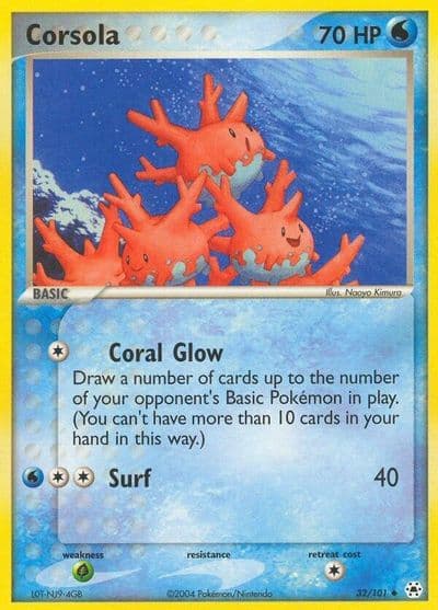 Corsola Hidden Legends Pokemon card
