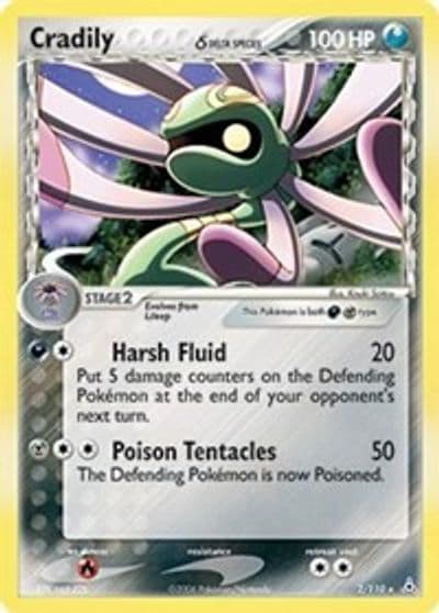 Cradily (Delta Species) Holon Phantoms Pokemon card