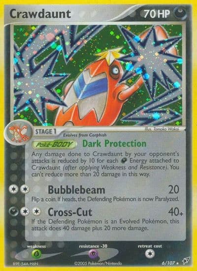 Crawdaunt Deoxys Pokemon card