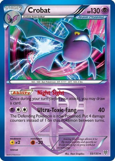 Crobat (Team Plasma) Plasma Storm Pokemon card