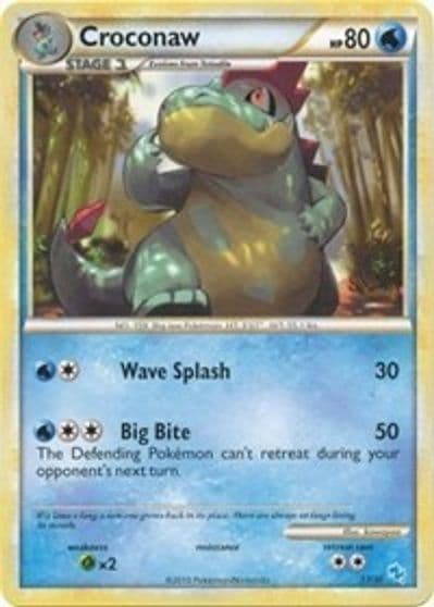 Croconaw (#17) HGSS Trainer Kit: Gyarados & Raichu Pokemon card