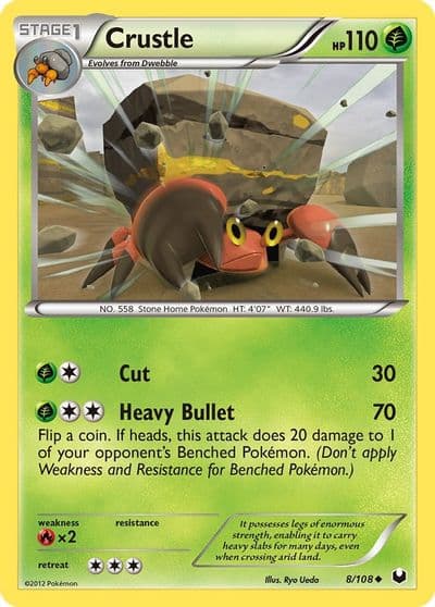 Crustle Dark Explorers Pokemon card