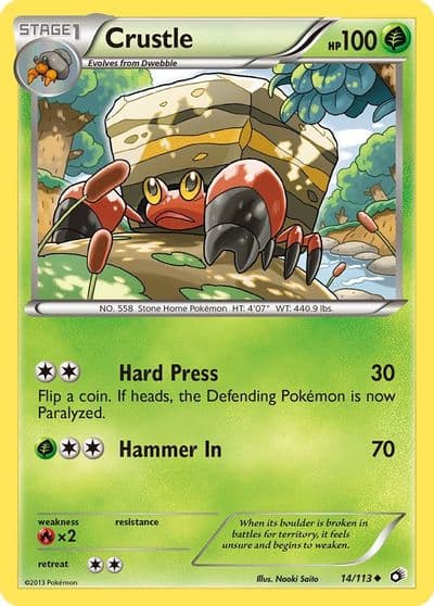 Crustle Legendary Treasures Pokemon card