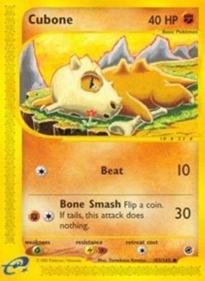 Cubone Expedition Pokemon card