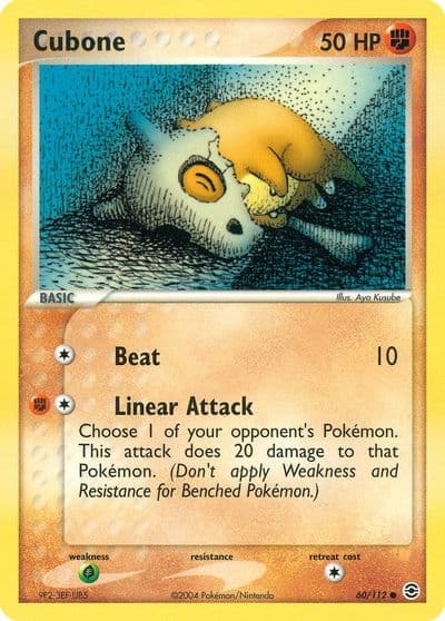 Cubone FireRed & LeafGreen Pokemon card