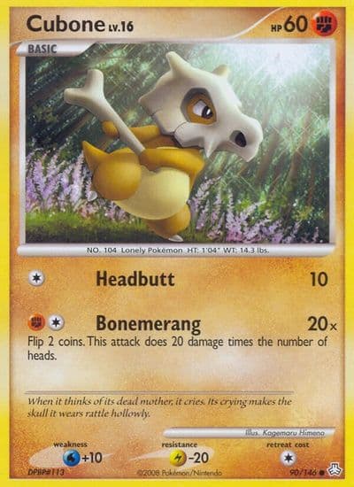 Cubone Legends Awakened Pokemon card