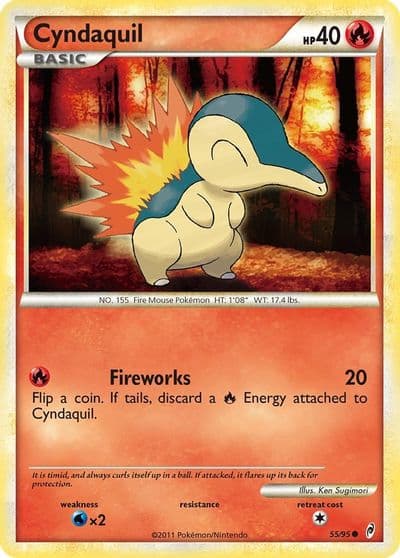 Cyndaquil Call of Legends Pokemon card