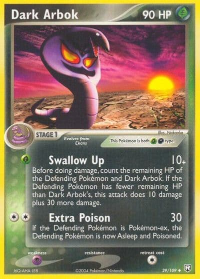 Dark Arbok Team Rocket Returns Pokemon card