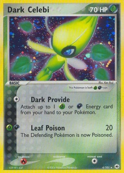 Dark Celebi Hidden Legends Pokemon card