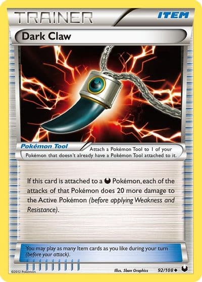Dark Claw Dark Explorers Pokemon card