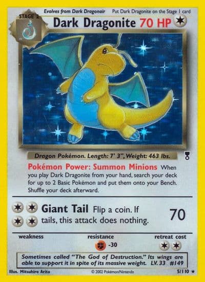 Dark Dragonite Legendary Collection Pokemon card