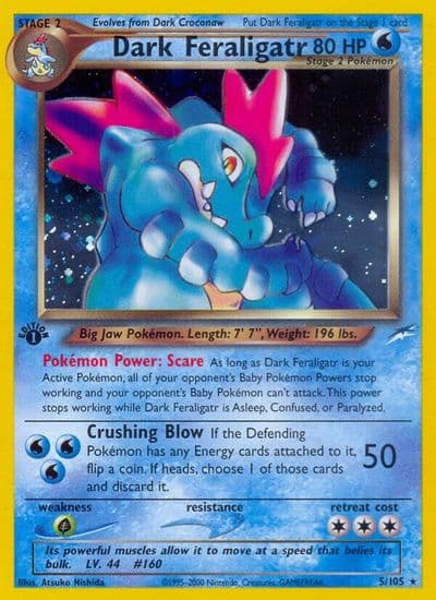 Dark Feraligatr Neo Destiny Pokemon card