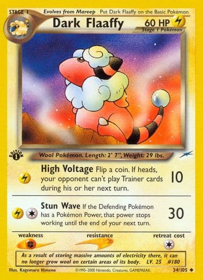 Dark Flaaffy Neo Destiny Pokemon card