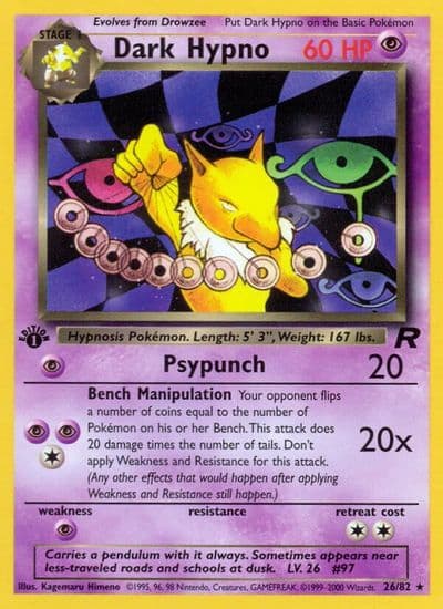 Dark Hypno (26) Team Rocket Pokemon card