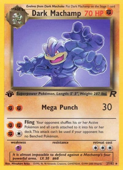 Dark Machamp (27) Team Rocket Pokemon card