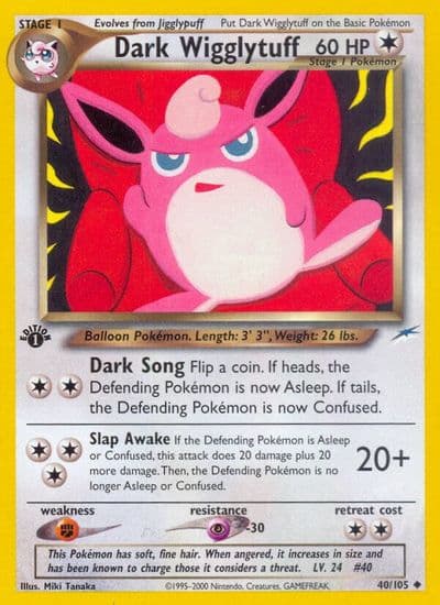 Dark Wigglytuff Neo Destiny Pokemon card