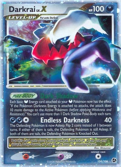 Darkrai LV.X Great Encounters Pokemon card