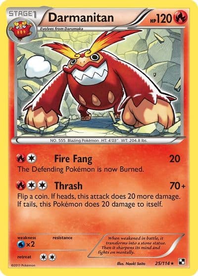 Darmanitan Black and White Pokemon card