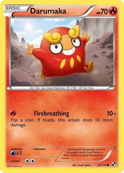 Darumaka (23) Black and White Pokemon card