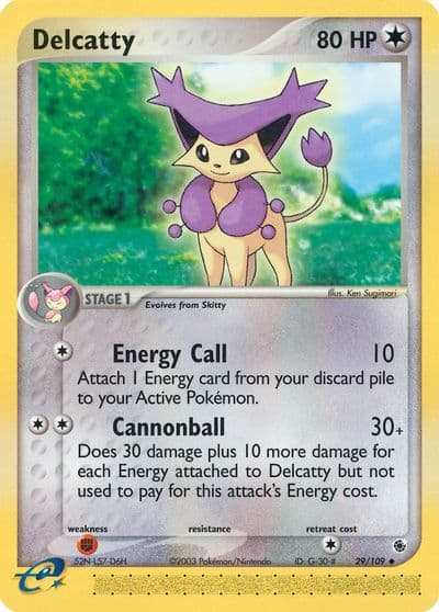 Delcatty Ruby and Sapphire Pokemon card
