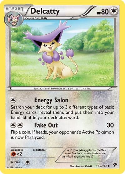 Delcatty XY Base Set Pokemon card