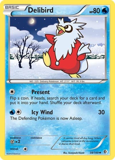 Delibird Boundaries Crossed Pokemon card