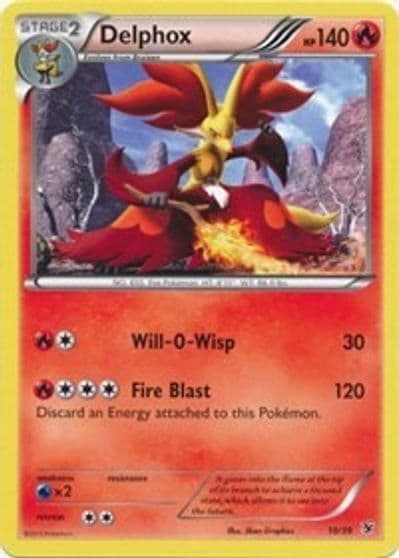Delphox Kalos Starter Set Pokemon card