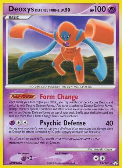 Deoxys Defense Forme Legends Awakened Pokemon card