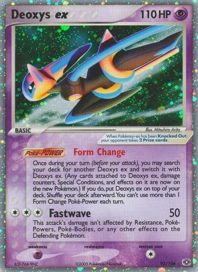 Deoxys ex (Speed Forme) Emerald Pokemon card
